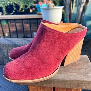 KORK-EASE Challis Women's Size 11 Maroon Suede Slide-on  w/3/12" Heel